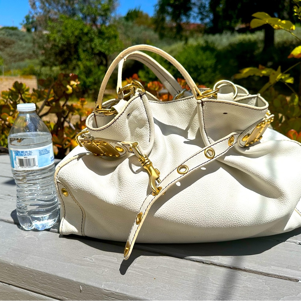 Authentic Miu Miu white leather bag